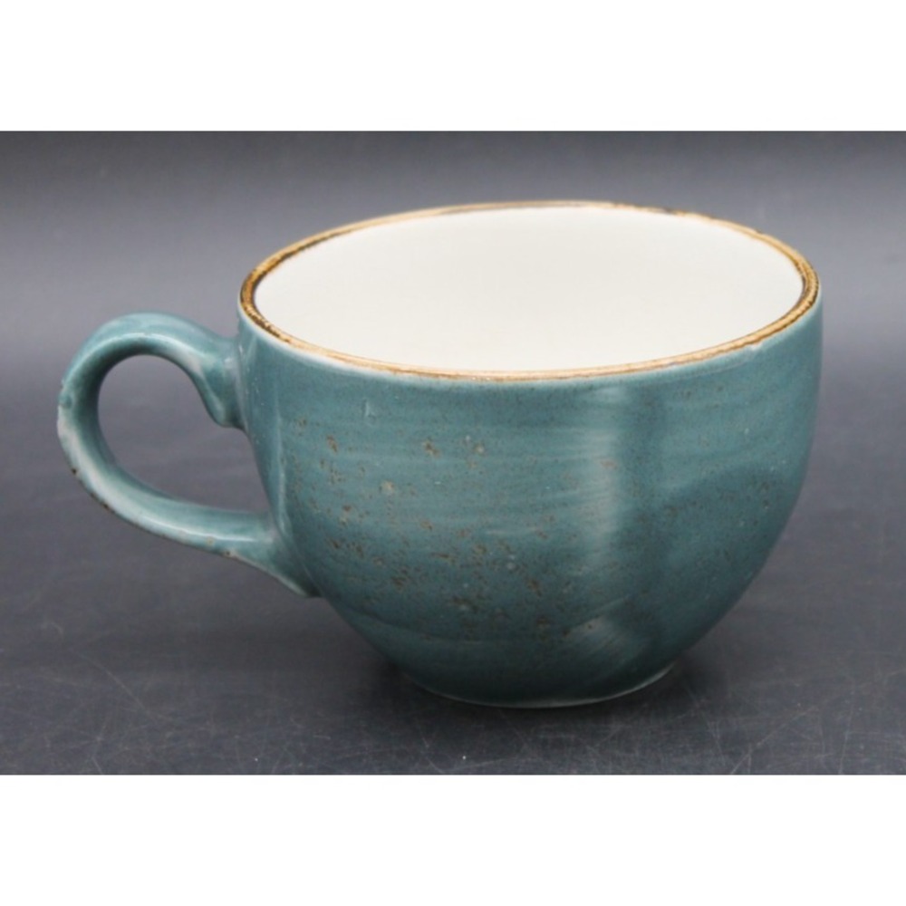 Steelite International Blue Green Stoneware Tea Cup Made In England 2017